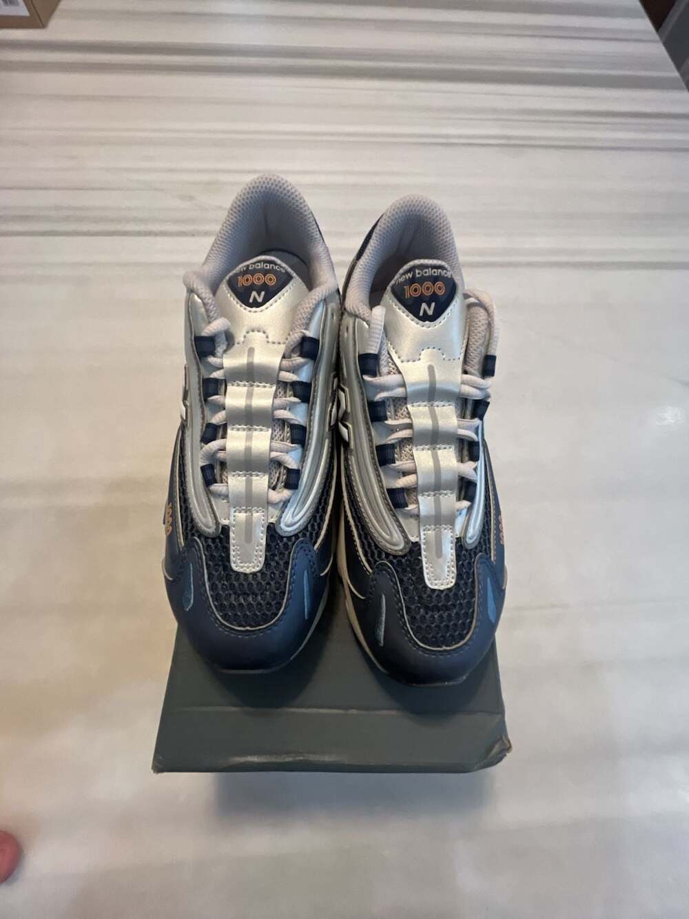 New Balance 1000 Vintage Indigo Light Silver Metallic Sneakers
